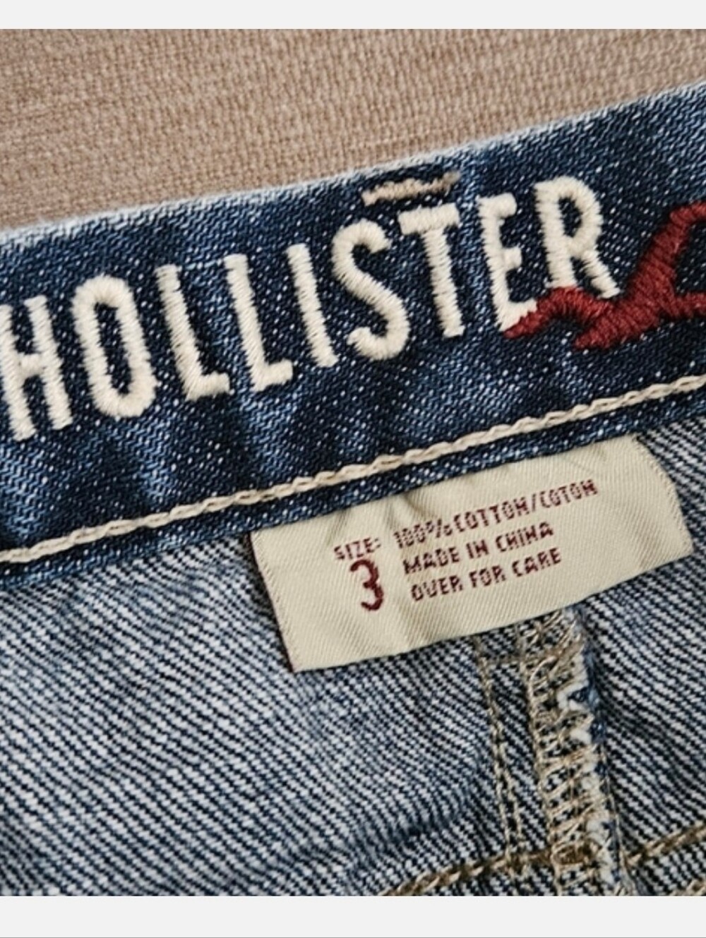 Hollister Women's Blue Denim Skirt Mini Low Rise Y2k Jean Skirt - Picture 4 of 11